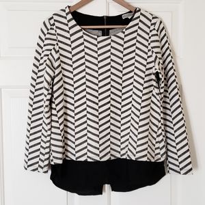 Pleione chevron pullover knit SIZE S
